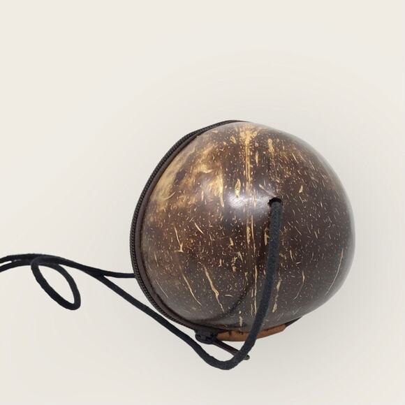 Hand Crafted Genuine Polished Coconut Crossbody Purse NWOT Bag - Picture 4 of 7